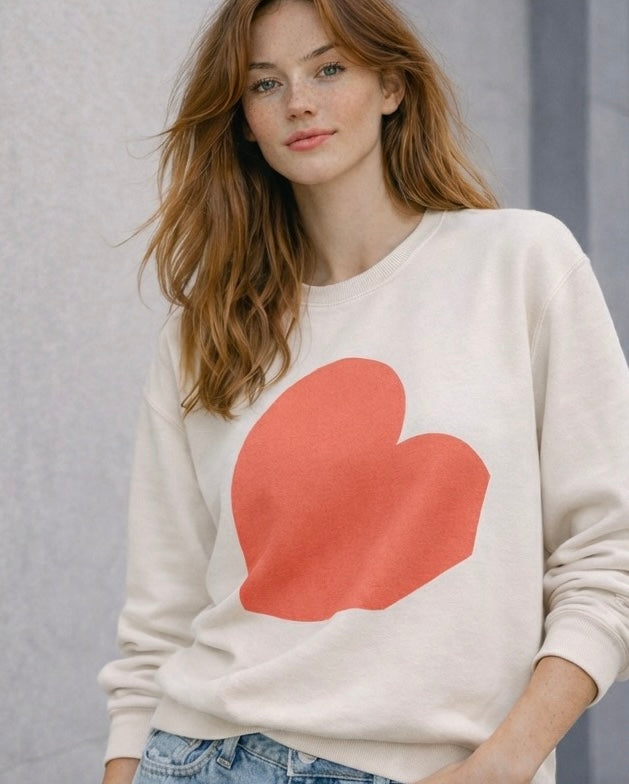 THE CREAMY CORAL SWEATSHIRT