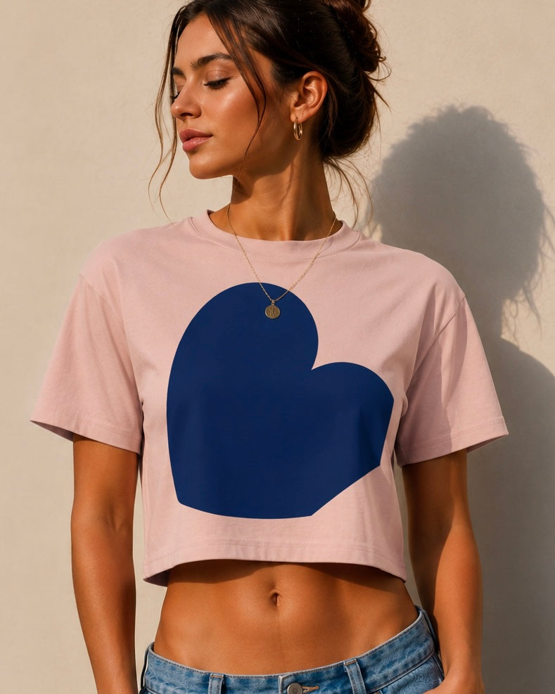 THE ROSY NAVY CROP TEE